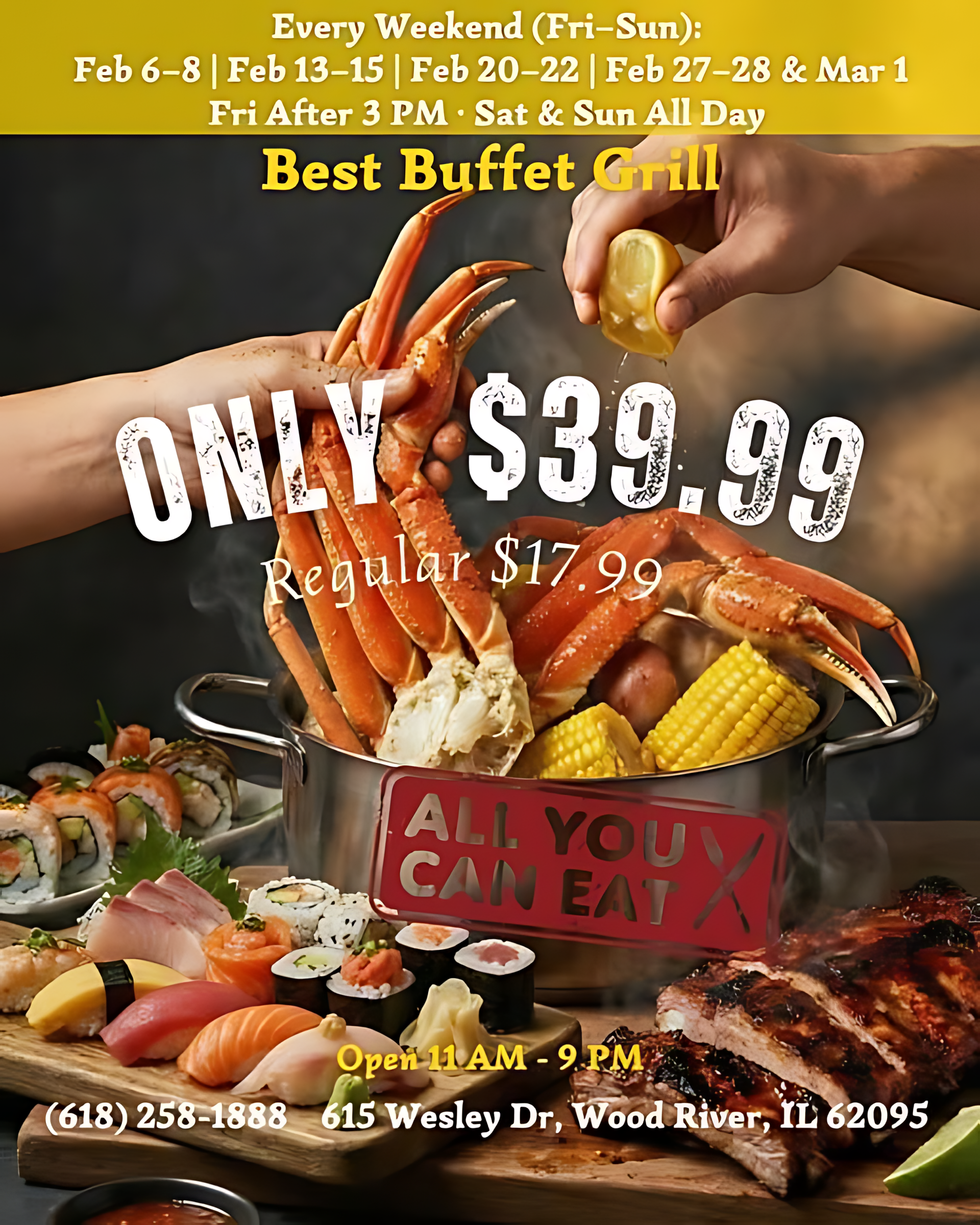 Weekend-Only Seafood Buffet You Canβt Miss! π₯